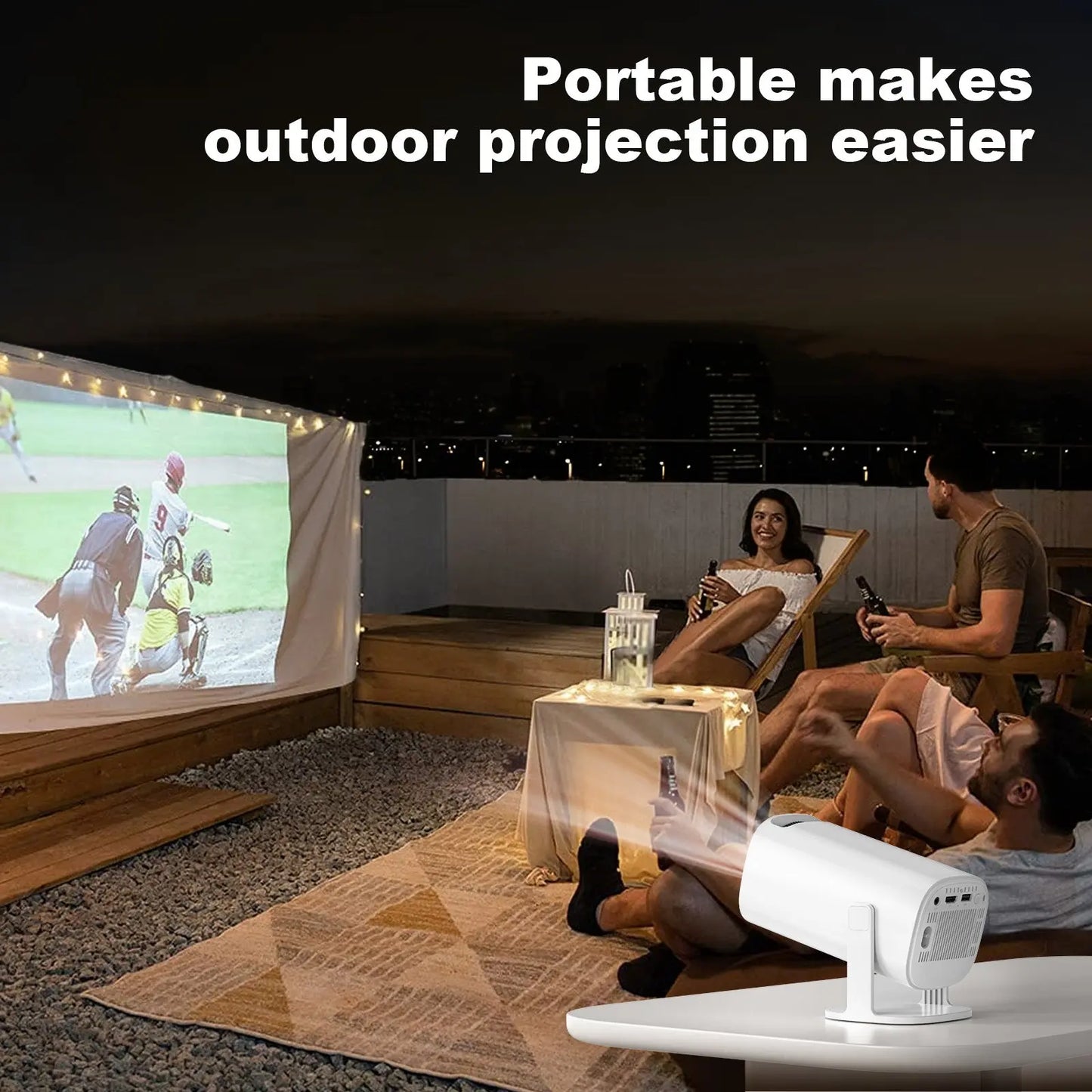 NovaStore™ 4K Smart Mini Projector – Portable Home Cinema with WiFi & Android 11 NovaStore