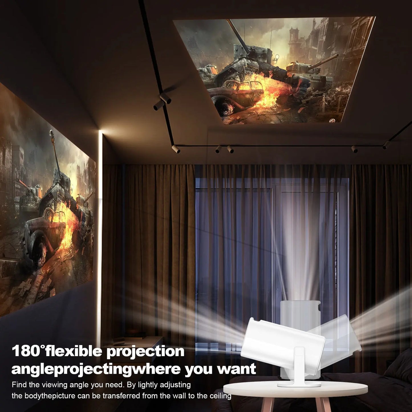 NovaStore™ 4K Smart Mini Projector – Portable Home Cinema with WiFi & Android 11 NovaStore