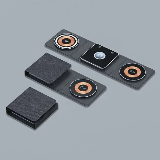 NovaStore™ 3-in-1 Magnetic Folding Wireless Charger – iPhone, Apple Watch & AirPods NovaStore
